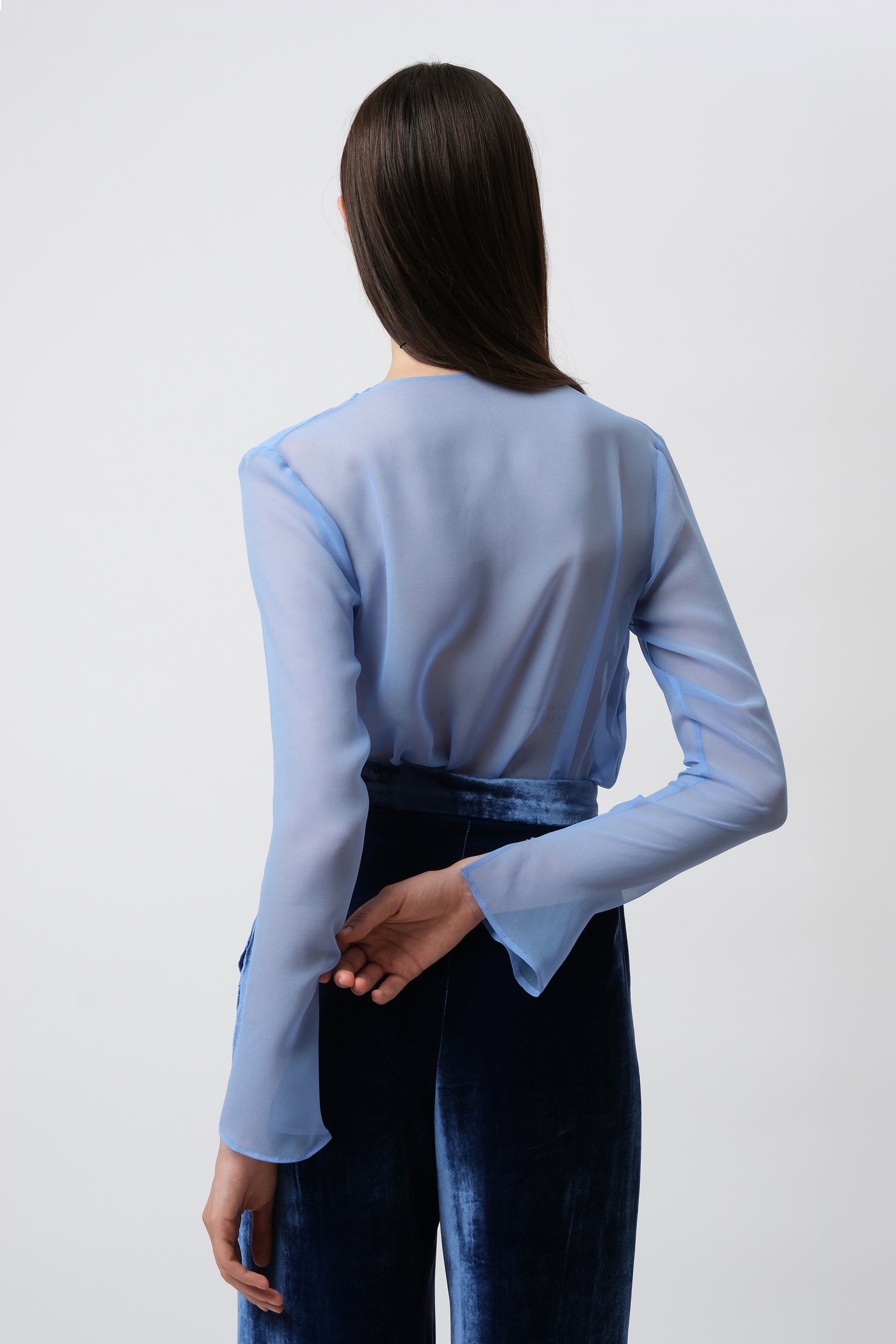 Light blue silk shirt - Aerenica