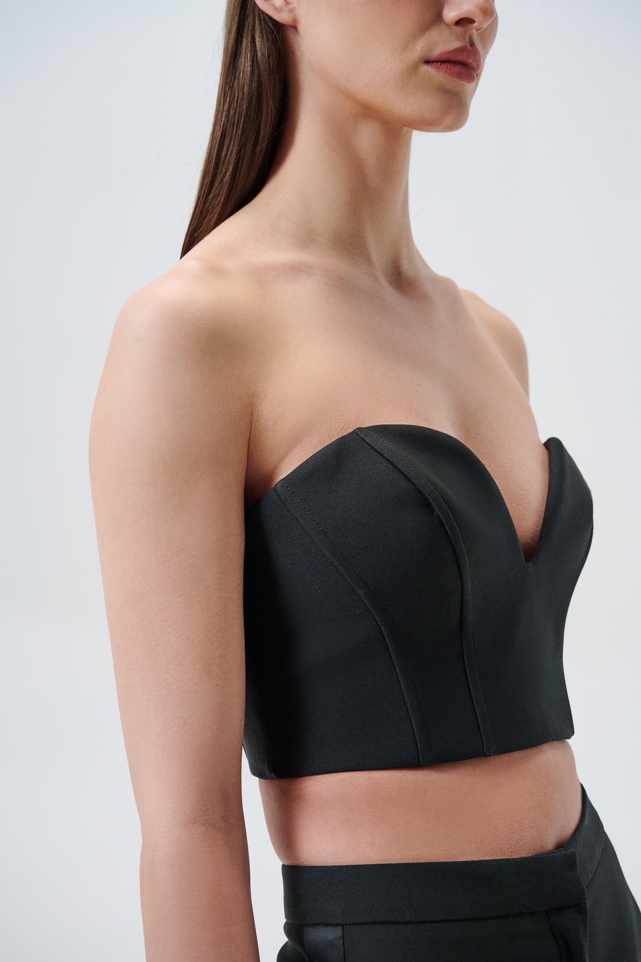 Corset top in crêpe cady - Aerenica