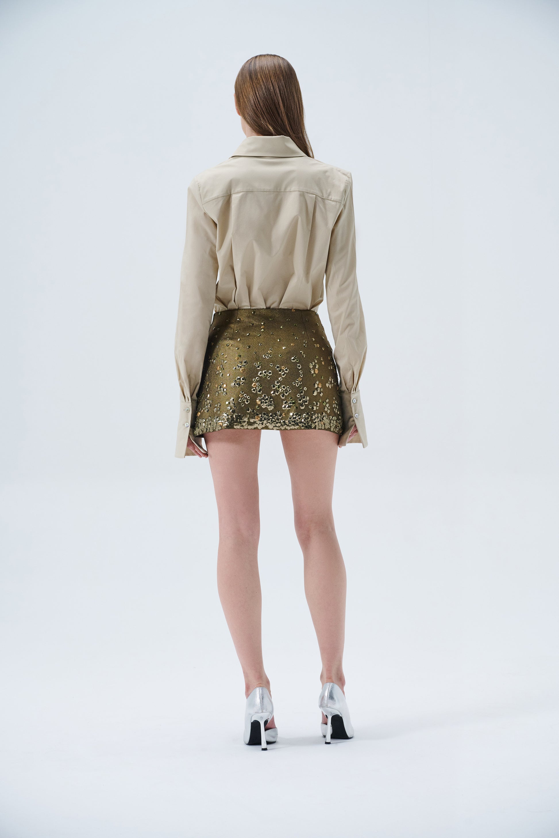 "Ale" cotton shirt in sand - Aerenica