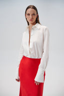 "Ale" cotton shirt  in white - Aerenica