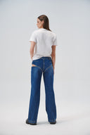 Cut-out denim pants - Aerenica