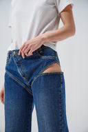 Cut-out denim pants - Aerenica