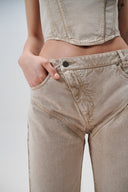 Cut out denim pants in sand - Aerenica