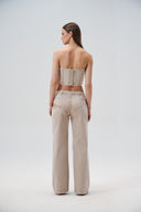 Cut out denim pants in sand - Aerenica