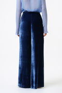 Wide-leg velvet trousers - Aerenica